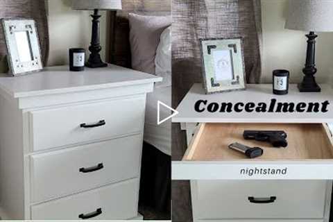 EASY DIY Gun concealment nightstand dresser