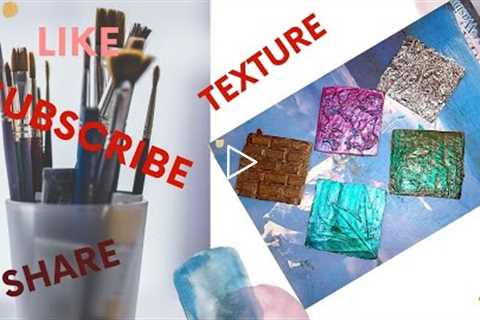 Textures making ideas using household items||3D mural/Mix media Art || Part 1||