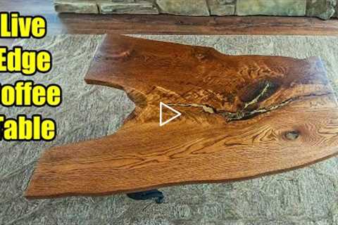 Live Edge White Oak Coffee Table – DIY Woodworking Projects