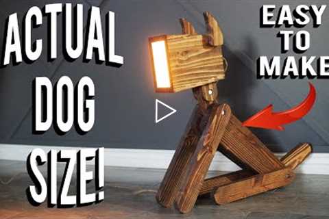 DIY Wood Dog Lamp Out Of 2x4's (Woodworking Project For Gifts Or To Sell)
