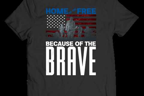 Home Of The Free Because Of The Brave - Black - bestvaluegifts