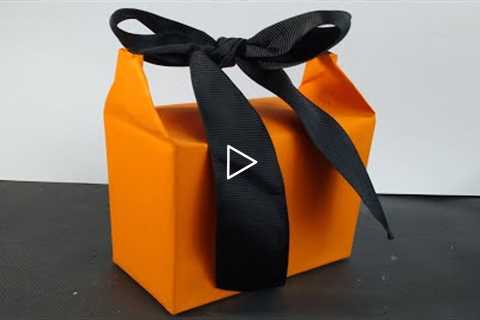 Ribbon Handle Gift Box/ Easy Gift Wrapping Ideas/ Quick Gift Wrap Hacks