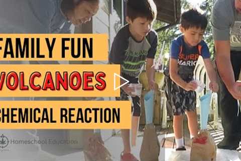 HOW TO make paper bag volcanoes (chemical reaction) using household items - HOMESCHOOL EDUCATION