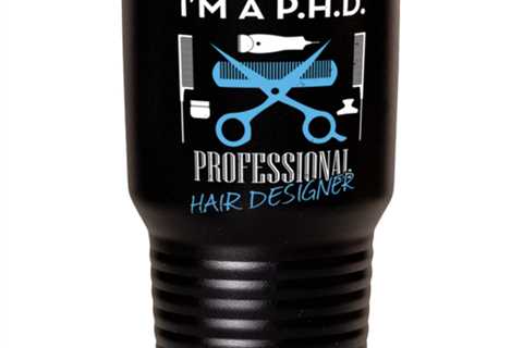Phd Professional Hair Designer, black tumbler 30oz. Model 6400016