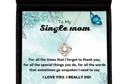 To my Single mom,  Love Knot Rose Gold Necklace. Model 64024