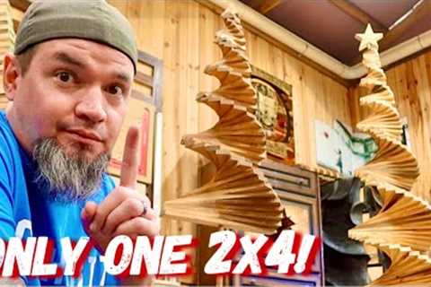One 2x4 Spiral Christmas Tree - Low Cost High Profit - Make Money Woodworking