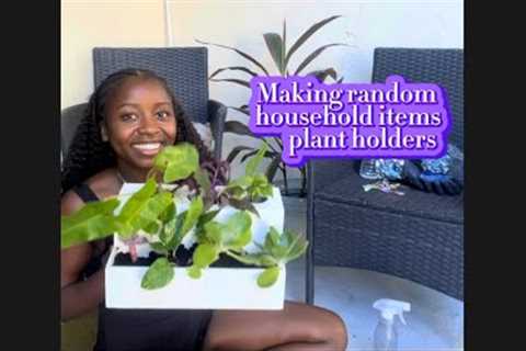 Plant repotting|DIY: using random household items