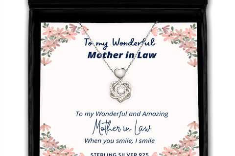 To my Mother in Law, when you smile, I smile - Heart Knot Silver Necklace.