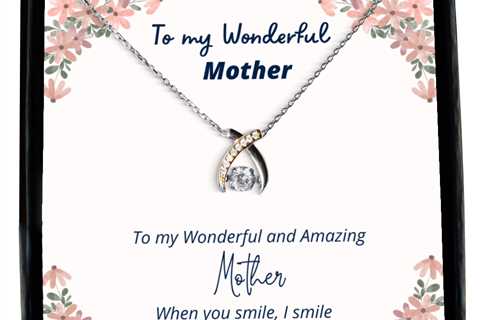 To my Mother, when you smile, I smile - Wishbone Dancing Necklace. Model 64037