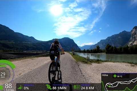 extra long Fat Burning Indoor Cycling Workout South Tyrol Italy Garmin 4K Video