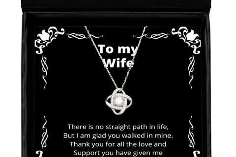 To my Wife, No straight path in life - Love Knot Silver Necklace. Model 64042