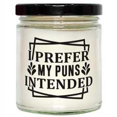 I prefer my puns intended,  Vanilla candle. Model 60048