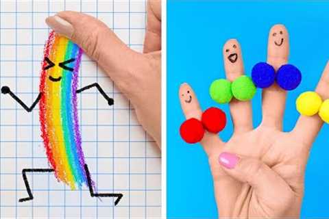 FUN FINGER HACKS & DRAWING IDEAS FOR CRAFTY PARENTS