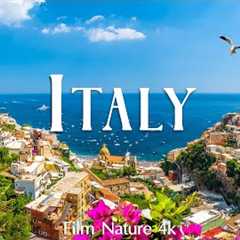 FLYING OVER ITALY (4K Video UHD) - Relaxing Music With Beautiful Nature Video For Stress Relief