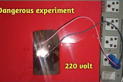 Powerful experiment of wooden nail vs 220V 😱 #viral #tech #gadgets #diy #dcmotor #shorts #crazy..