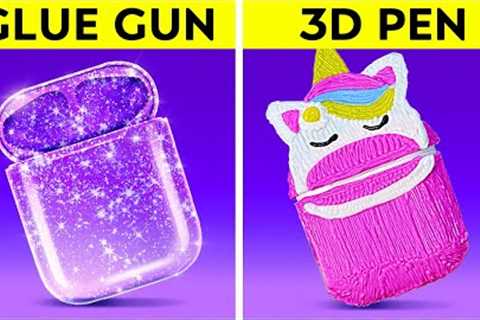 GLUE GUN VS 3D PEN BATTLE ||Amaizing DIY Jewerly And Repair Tricks For Any Occasion by 123GO! SCHOOL