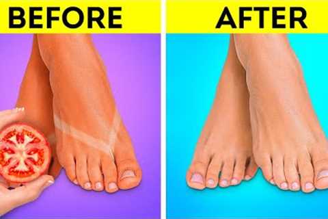 Foot Care Hacks 🦶👣 Smart Hacks To Keep Your Feet Nice And Smooth