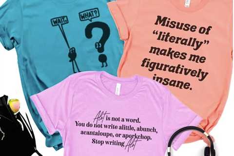 Witty Grammar Tees for just $19.99 shipped!