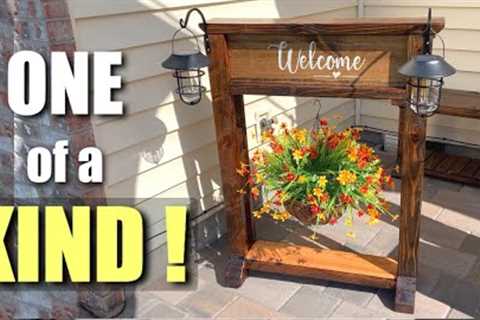 DIY Porch Welcome Stand ~ Woodworking Projects That Sell!