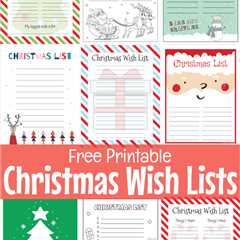 Free Printable Christmas Wish List Templates