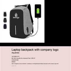 Laptop Backpack with Company Logo