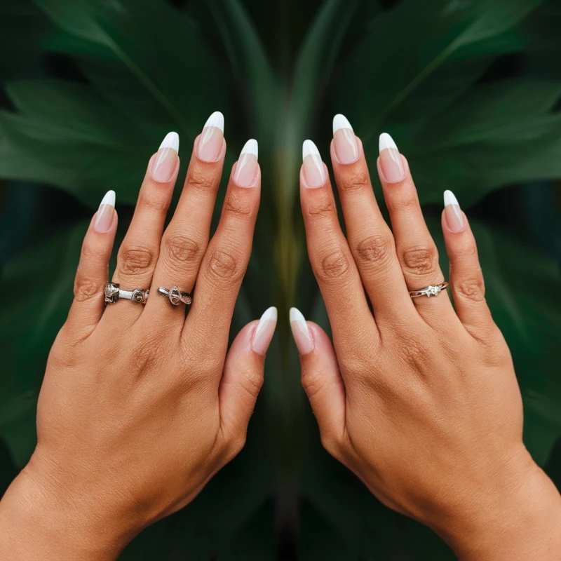 25 Stunning White Tip Nails To Elevate Your Style This Season - Gloss And Vibes